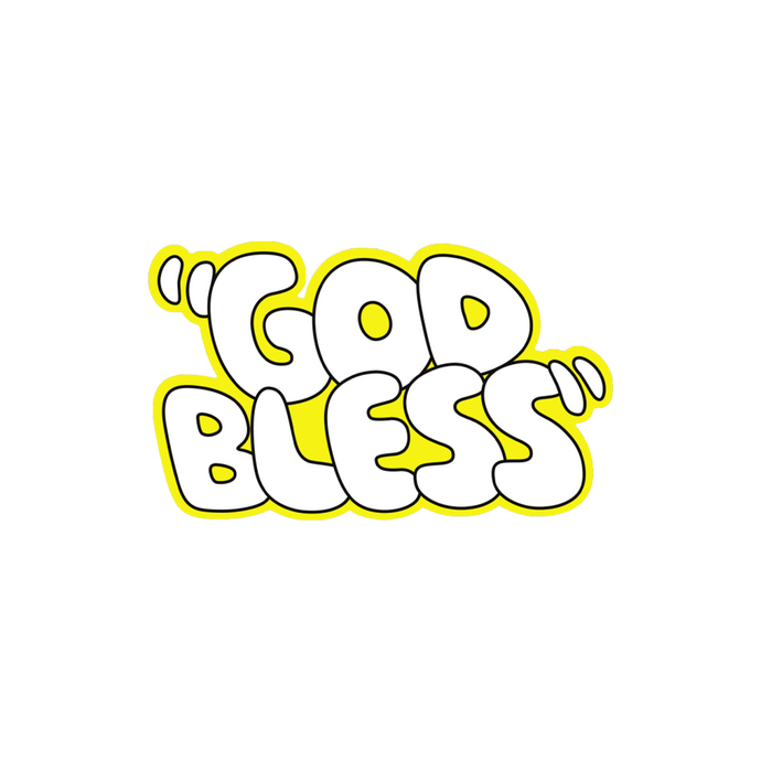 God Bless Sticker - Yellow